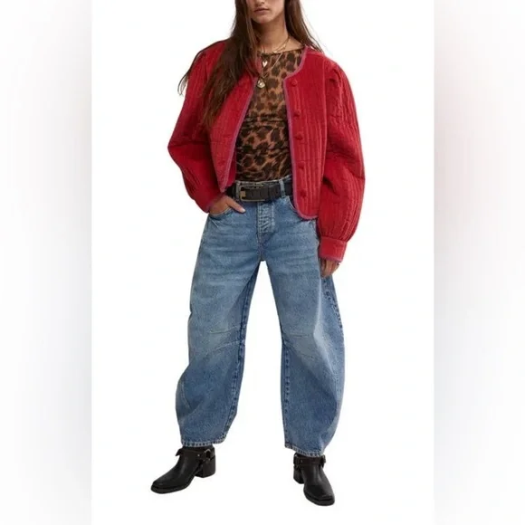 Free People NWOT Natalia Jacket in Sweet Heart Size Medium - Picture 6 of 9